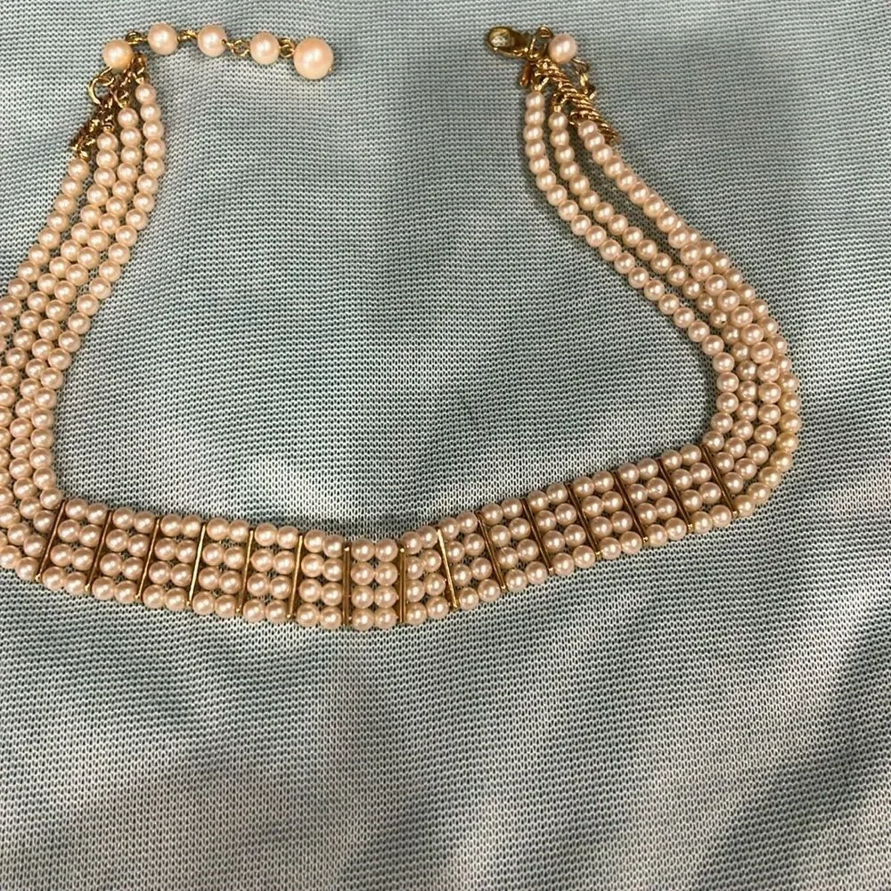 Monet Cream Necklace Elegant Jewelry